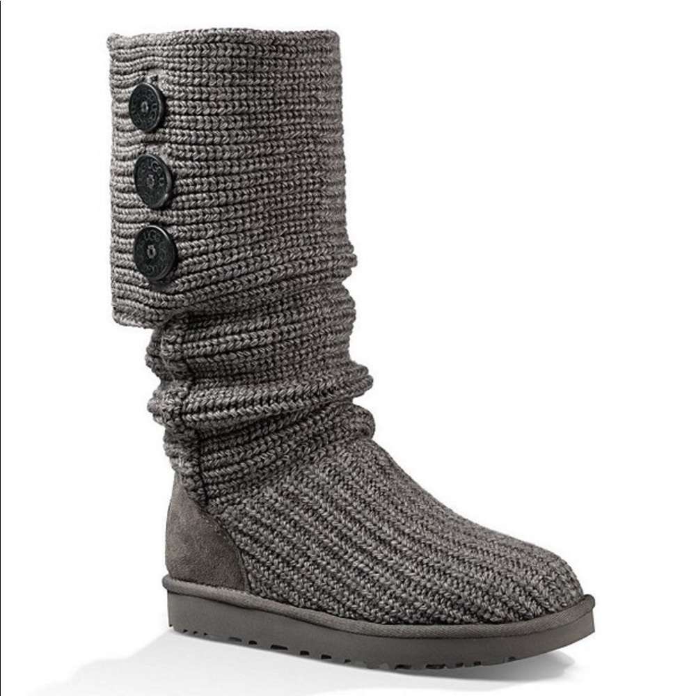 UGG WOMENS CLASSIC CARDY BOOT GREY SIZE 8